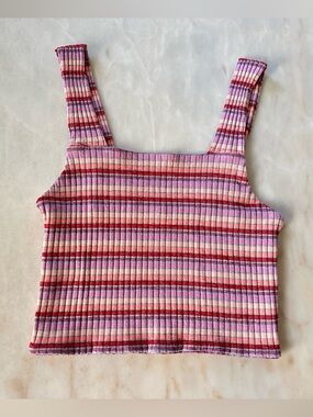 American Eagle Outfitters Ribbed Square-Neck Tank